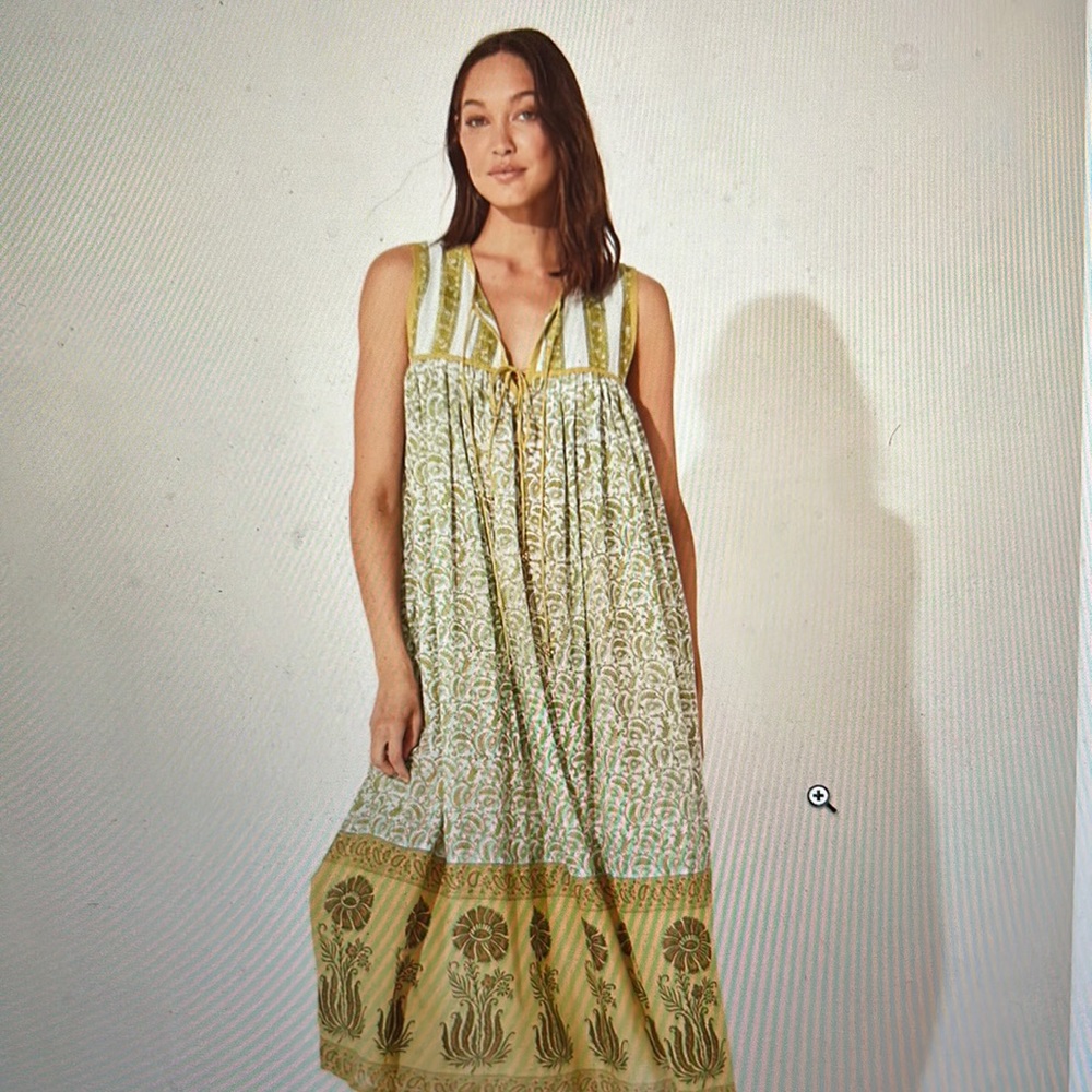 Daughters of India Aahna dress in cardomom